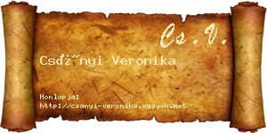 Csányi Veronika névjegykártya