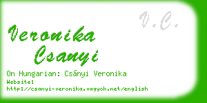 veronika csanyi business card